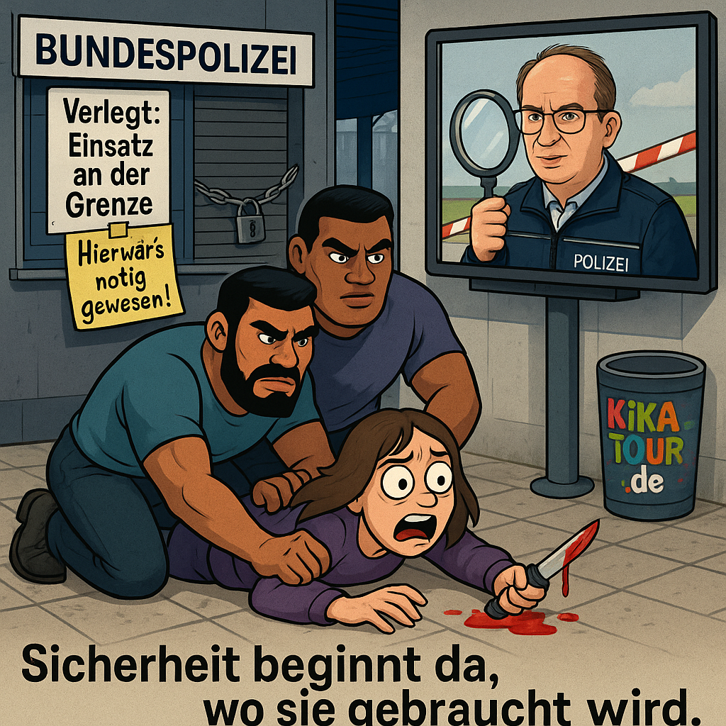 Wo ist die Polizei, wenn man sie braucht? Auf Befehl des Ministers an der Grenze.