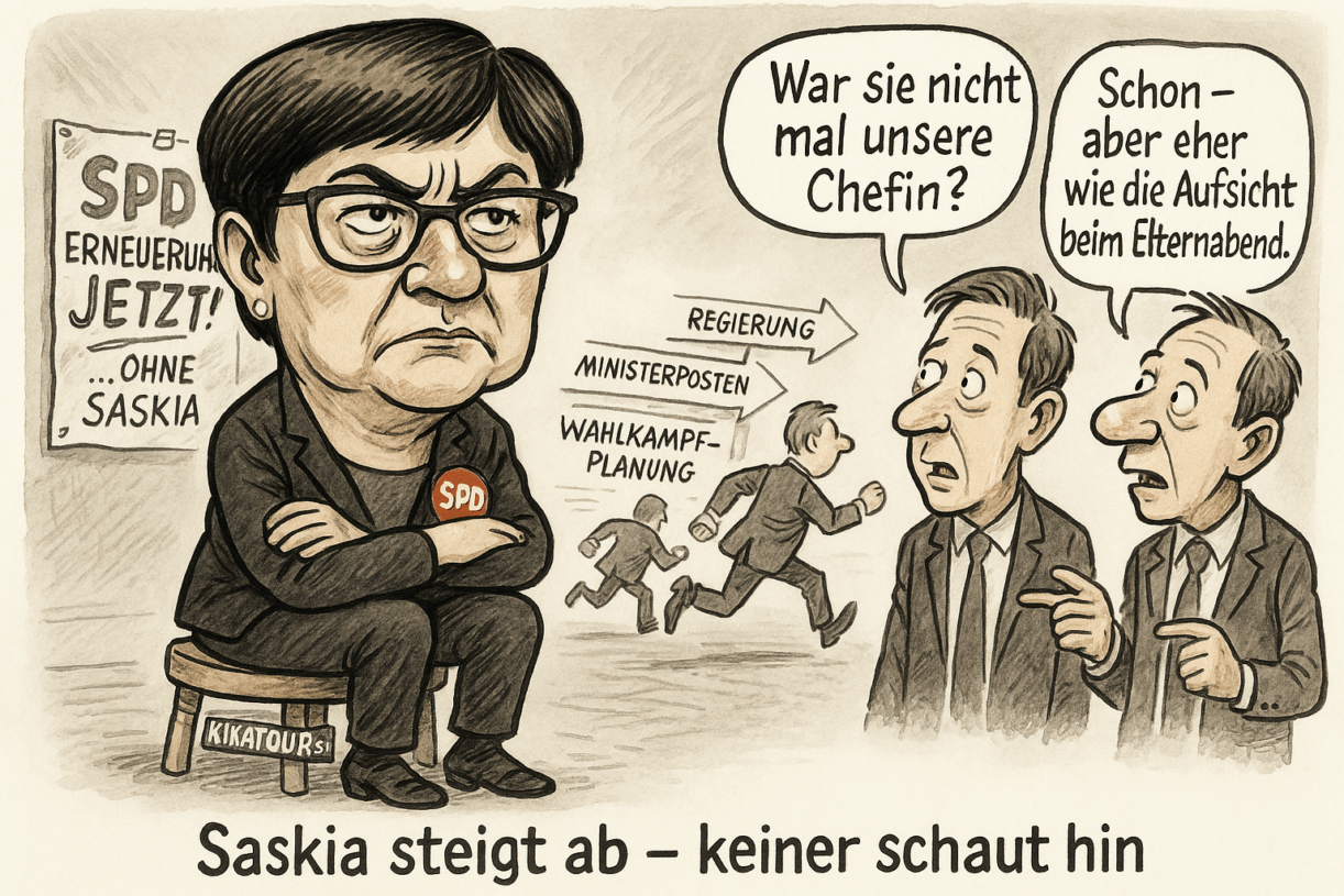 Saskia steigt ab - niemand schaut hin