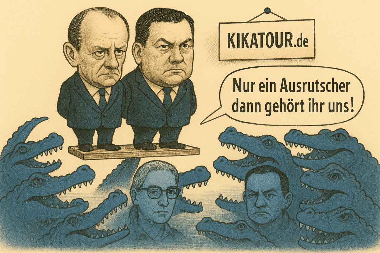 Merz und Klingbeil: Wackelige Allianz über dem Krokodilsbecken