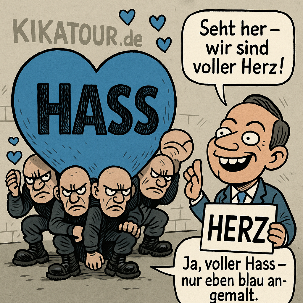 Hinter dem blauen Herz – wie die AfD ihren Hass verkleidet