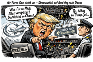 Air Force One dreht um – Stromausfall auf dem Weg nach Davos