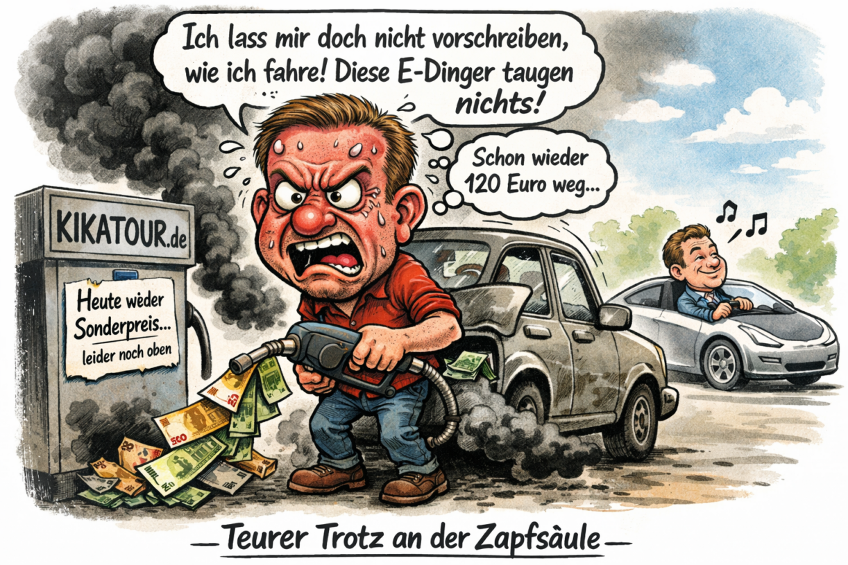 Teurer Trotz an der Zapfsäule
