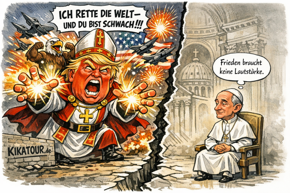 rump attackiert den Papst – doch Gelassenheit schlägt Lärm